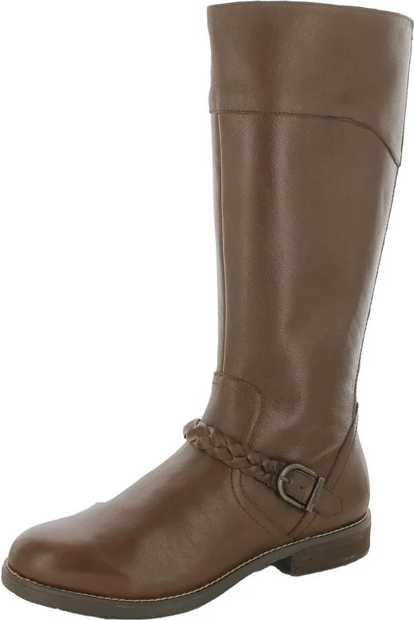Mira Womens Leather Tall Knee-High Boots