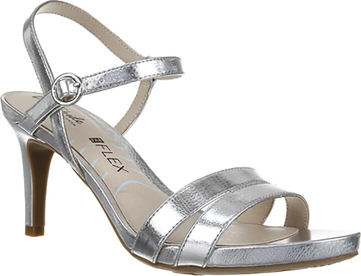 Miracle Womens Patent Open Toe Ankle Strap