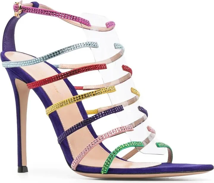Mirage 105mm crystal-embellished sandals - Image 2