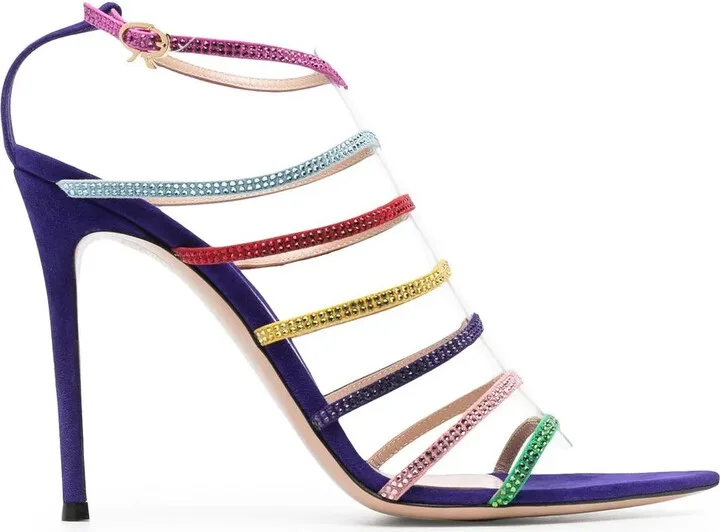 Mirage 105mm crystal-embellished sandals