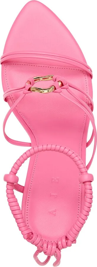 Mirage Leather Strappy Heel In Colour Protea Pink Size 35 - Image 4