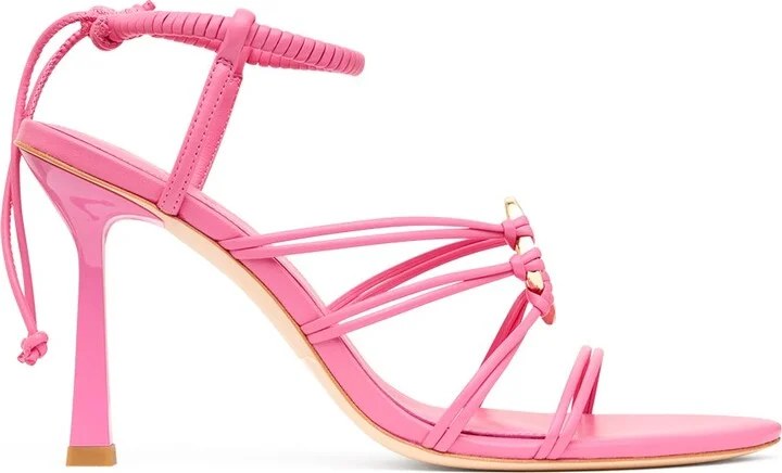 Mirage Leather Strappy Heel In Colour Protea Pink Size 35