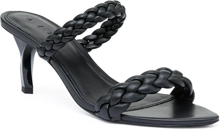 Mirage Woven Sculptural Heel In Colour Black Size 35 - Image 3