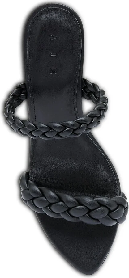 Mirage Woven Sculptural Heel In Colour Black Size 35 - Image 4