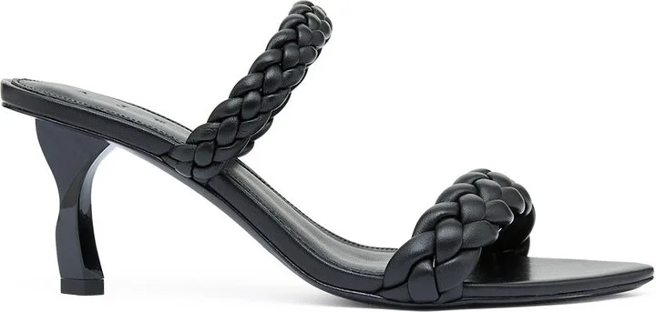 Mirage Woven Sculptural Heel In Colour Black Size 35