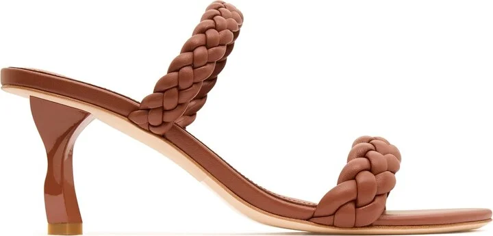 Mirage Woven Sculptural Heel In Colour Coffee Size 35
