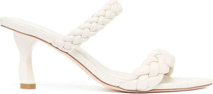 Mirage Woven Sculptural Heel In Colour Ivory Size 36