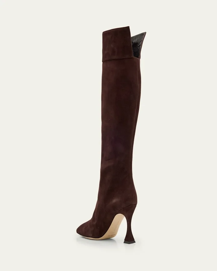 Miralonepla Suede Knee Boots - Image 3