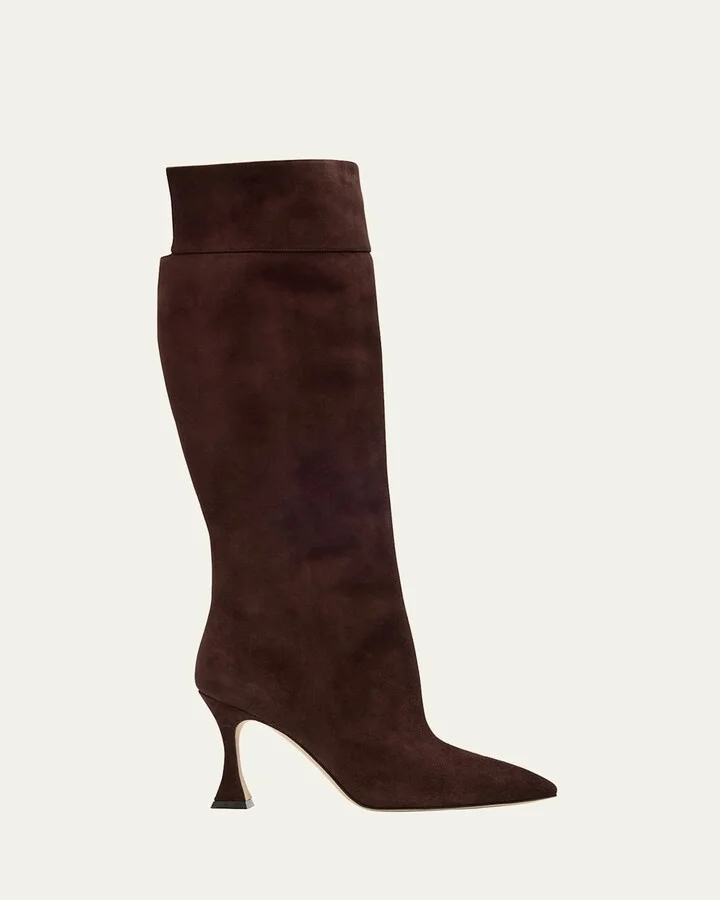 Miralonepla Suede Knee Boots