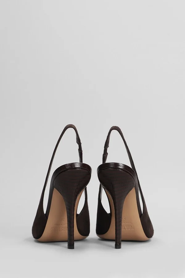 Miranda 105 Pumps In Dark Brown Suede - Image 4