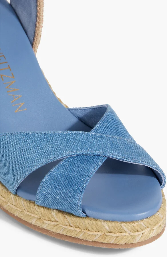 Mirela denim espadrille wedge sandals - Image 4