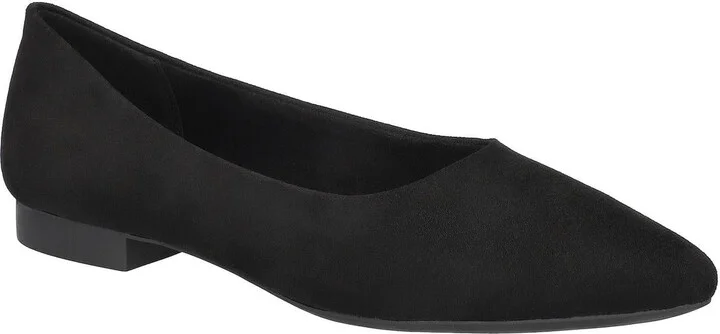Mireya Womens Faux Suede Pointed Toe Ballet Flats