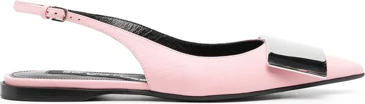 Miroir leather slingback pumps