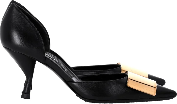 Miroir Pumps in Black Leather