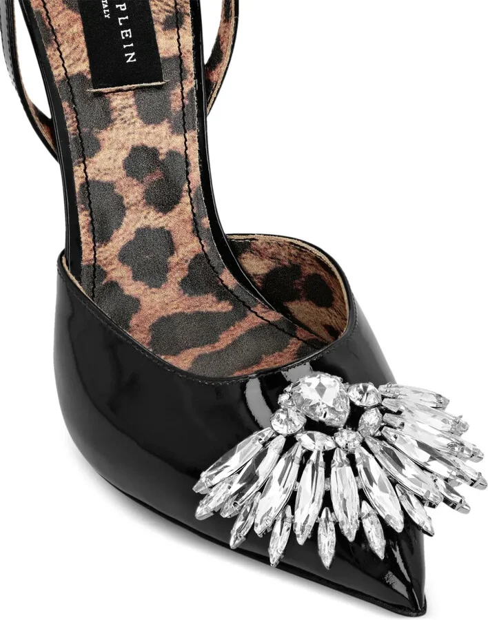 Mirror 100mm crystal-embellished pumps - Image 4