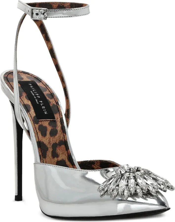 Mirror 100mm crystal-embellished pumps - Image 2