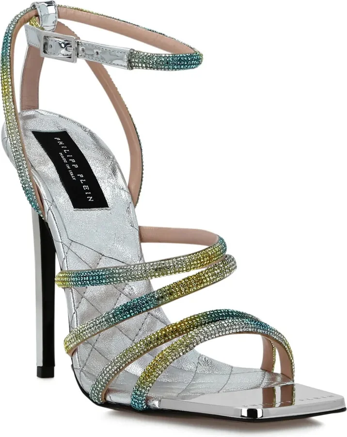 Mirror 120mm crystal-embellished sandals - Image 2