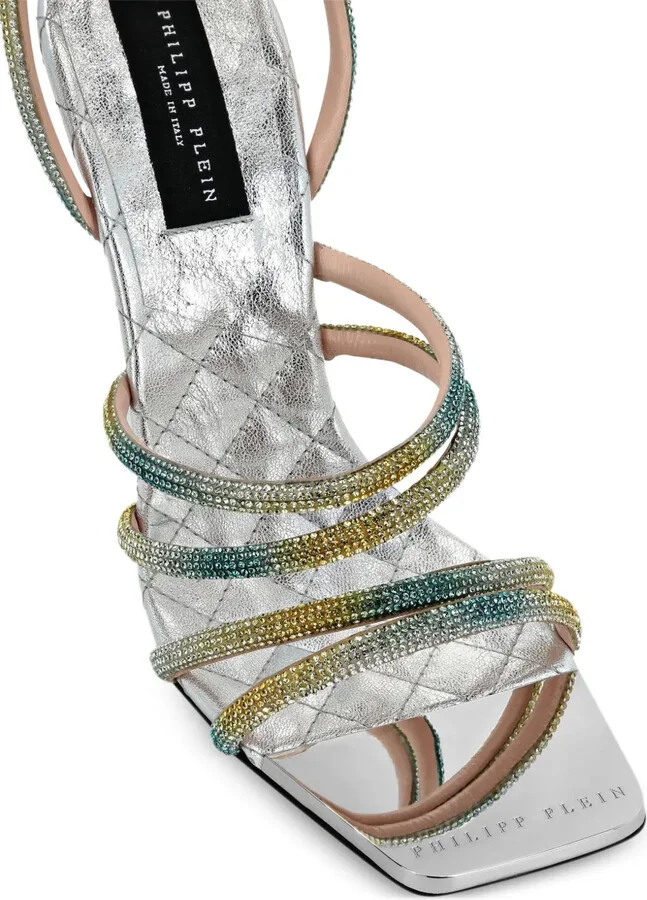 Mirror 120mm crystal-embellished sandals - Image 4