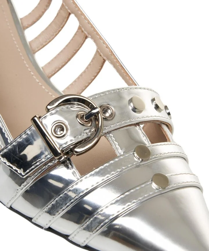 Mirror-finish Slingback Pumps - Image 4