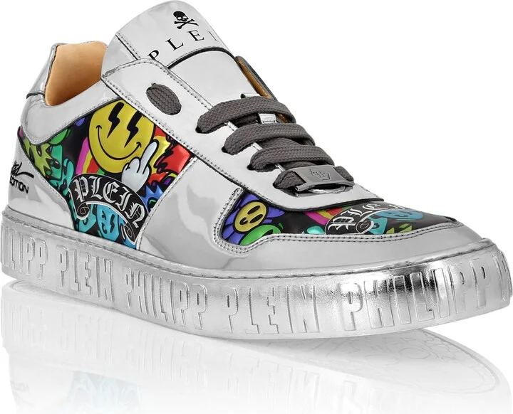 Mirror Leather Lo-Top Sneakers Smile