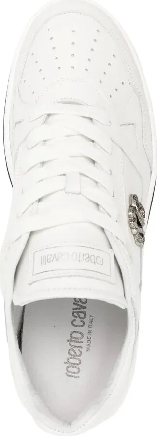 Mirror Snake-embellished leather sneakers - Image 4