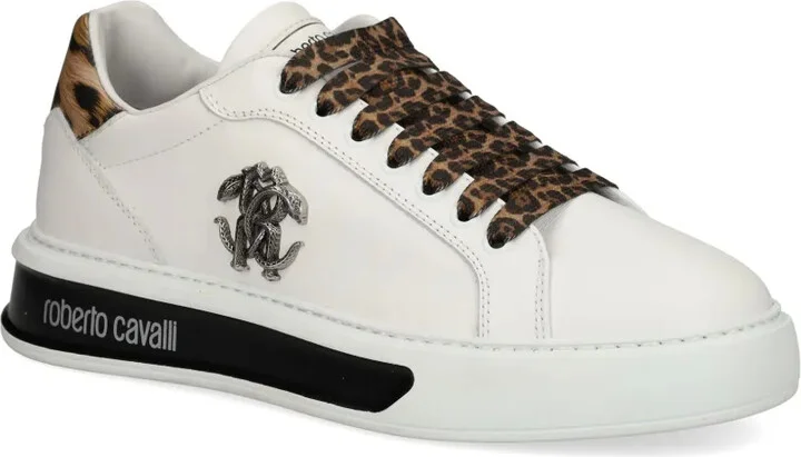 Mirror Snake-plaque leather sneakers - Image 2
