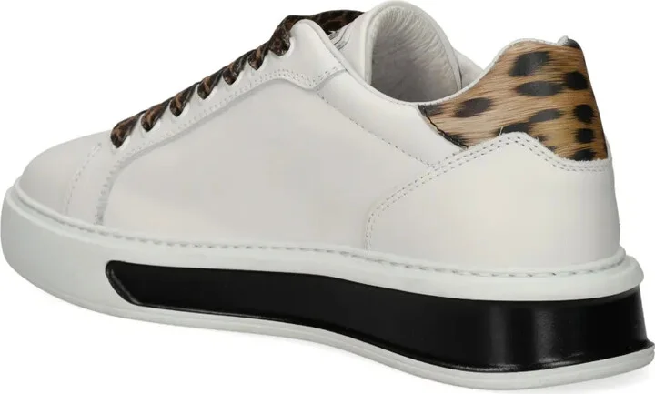 Mirror Snake-plaque leather sneakers - Image 3