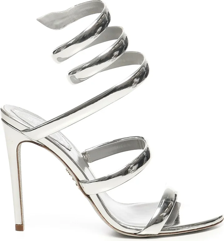 Mirrored Leather Sandals
