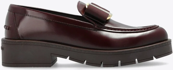 Mirty Vara Bow Leather Loafers