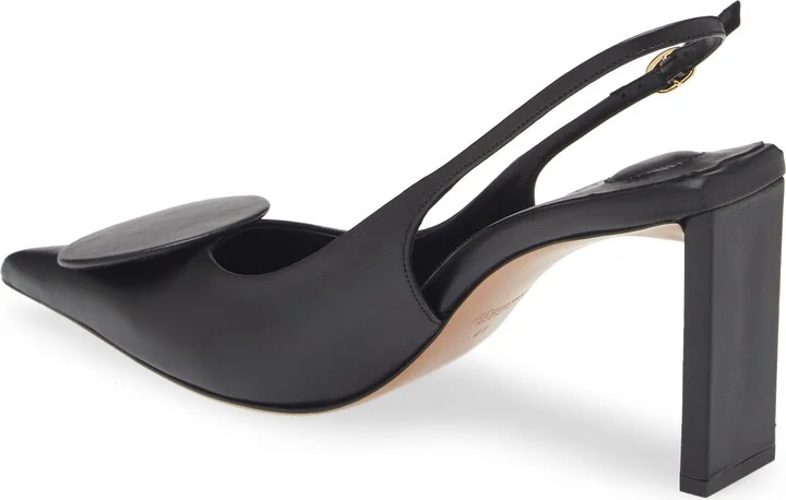 Mismatched Pointed Toe Slingback Pumps - Image 2