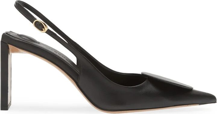 Mismatched Pointed Toe Slingback Pumps - Image 3