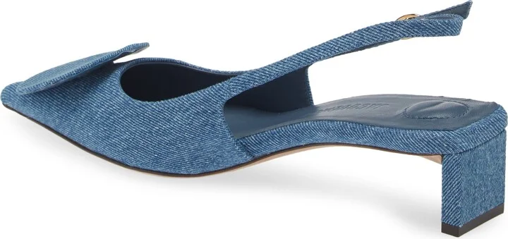 Mismatched Pointed Toe Slingback Pumps - Image 2