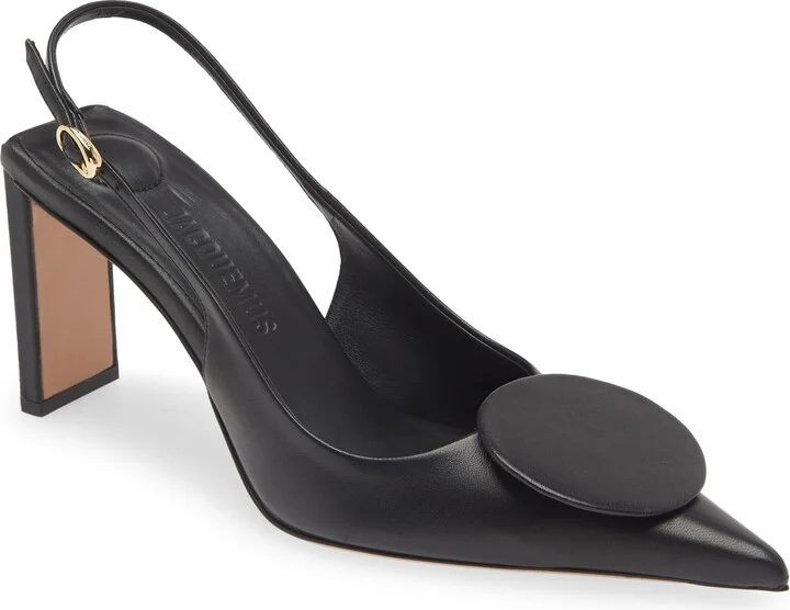 Mismatched Pointed Toe Slingback Pumps