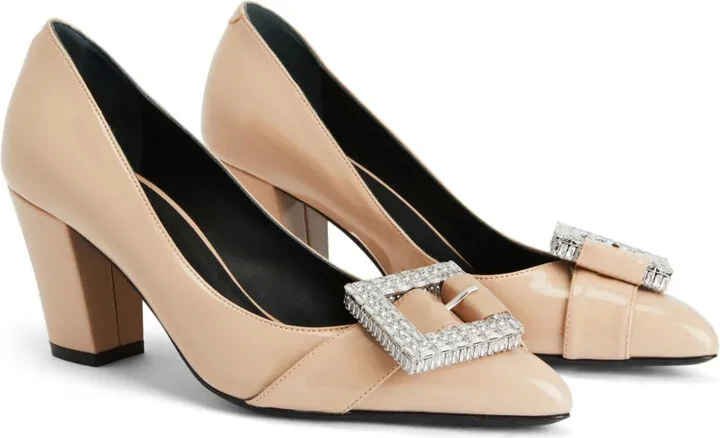 Miss Buckle 70mm leather pumps - Image 2