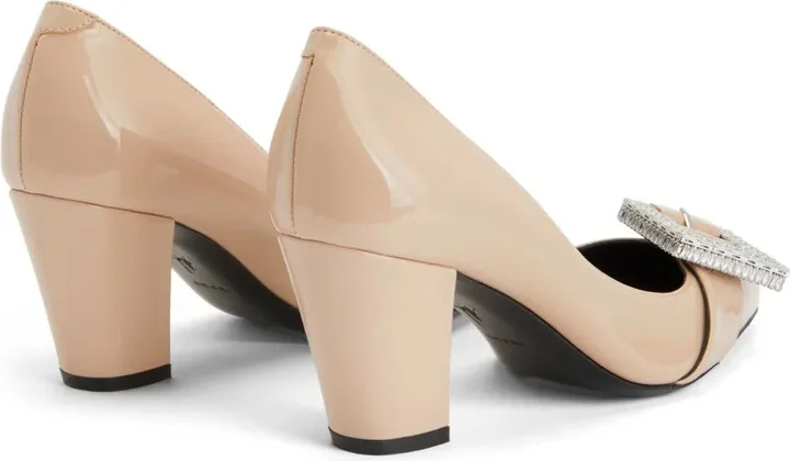Miss Buckle 70mm leather pumps - Image 3