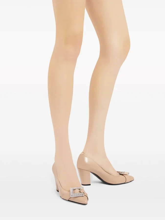 Miss Buckle 70mm leather pumps - Image 5
