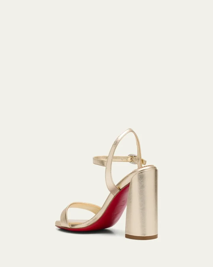 Miss Jane Metallic Red Sole Ankle-Strap Sandals - Image 5
