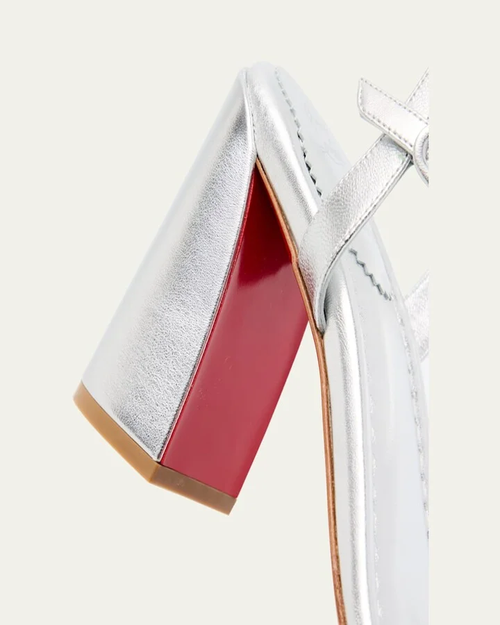 Miss Jane Metallic Red Sole Ankle-Strap Sandals - Image 7