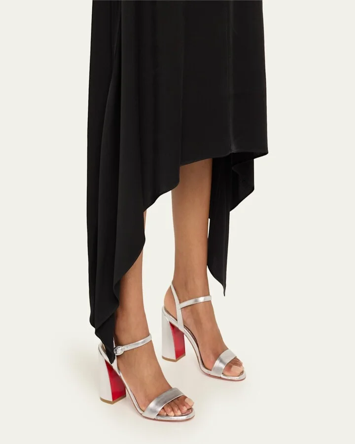 Miss Jane Metallic Red Sole Ankle-Strap Sandals - Image 9