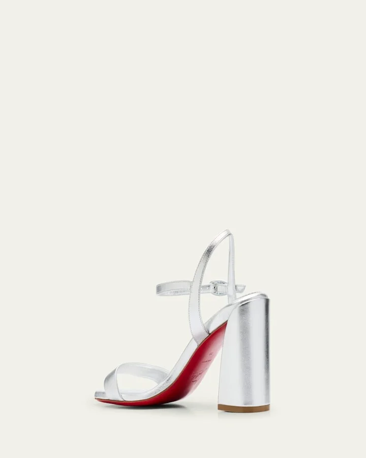 Miss Jane Metallic Red Sole Ankle-Strap Sandals - Image 10