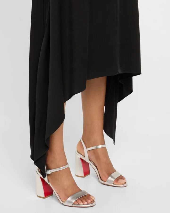 Miss Jane Metallic Red Sole Ankle-Strap Sandals - Image 4