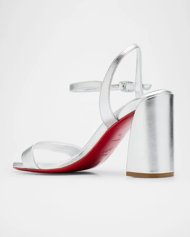 Miss Jane Metallic Red Sole Ankle-Strap Sandals - Image 5