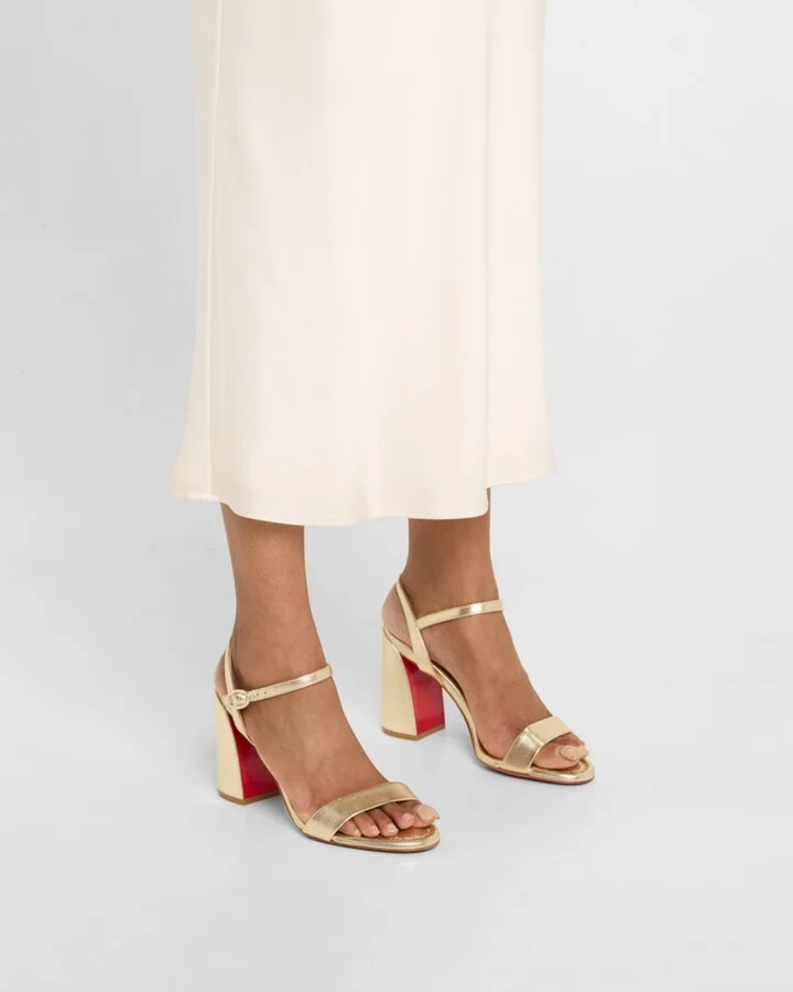 Miss Jane Metallic Red Sole Ankle-Strap Sandals - Image 8