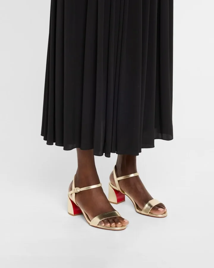 Miss Jane Metallic Red Sole Sandals - Image 3