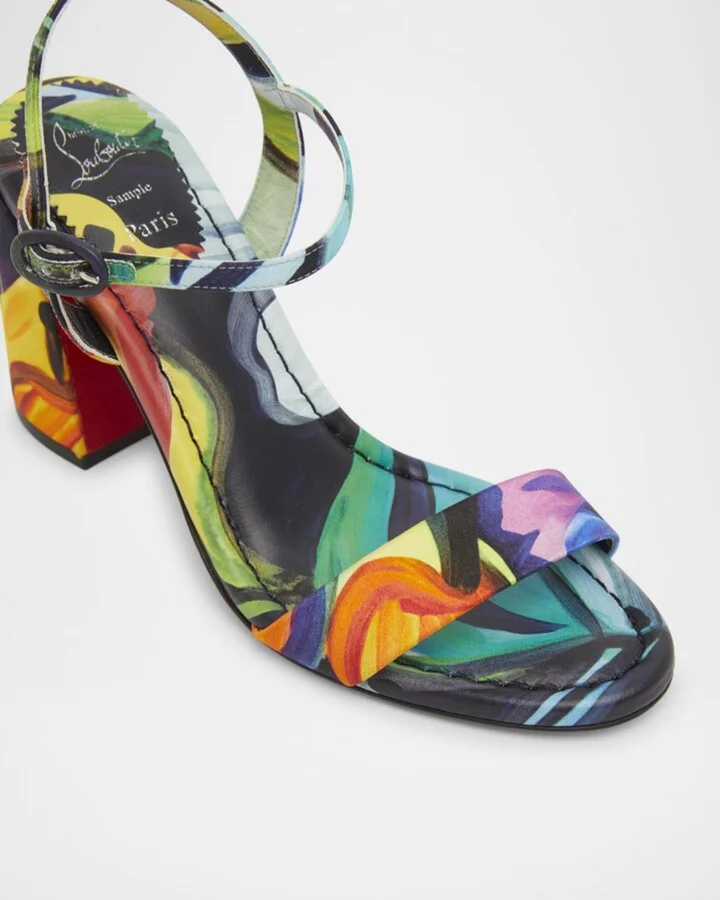 Miss Jane Multi Red Sole Ankle-Strap Sandals - Image 3