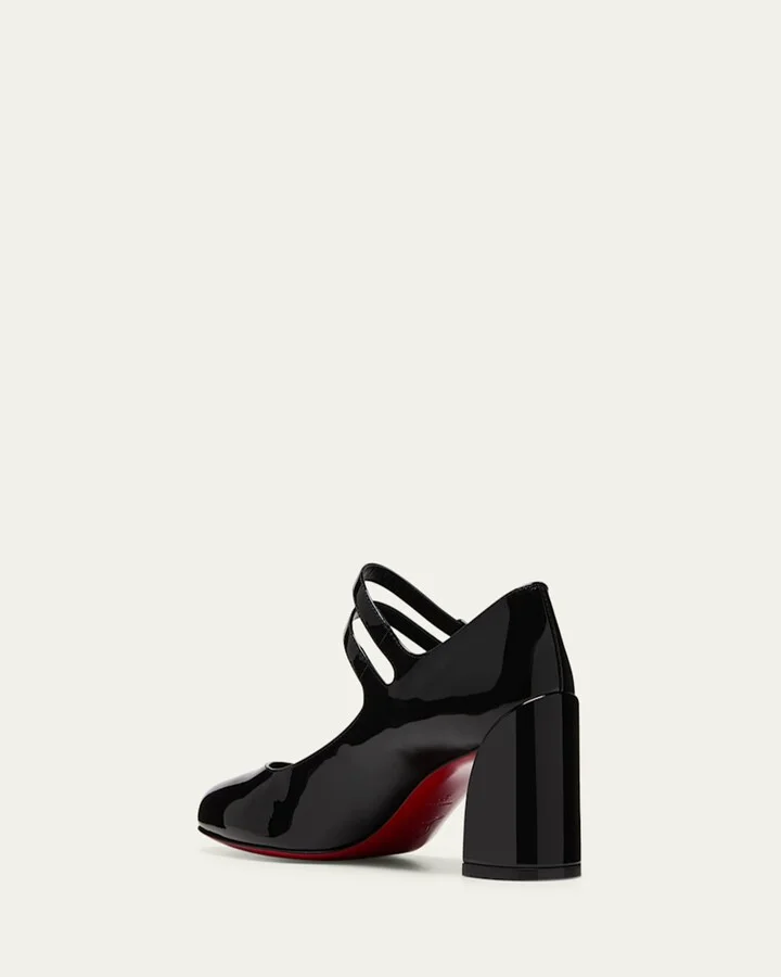 Miss Jane Patent Red Sole Pumps - Image 2