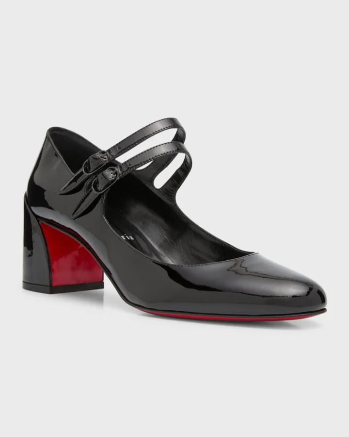 Miss Jane Patent Red Sole Pumps - Image 2
