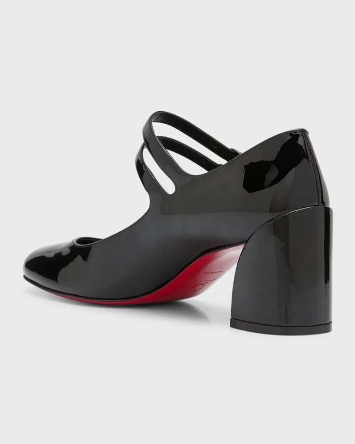 Miss Jane Patent Red Sole Pumps - Image 5