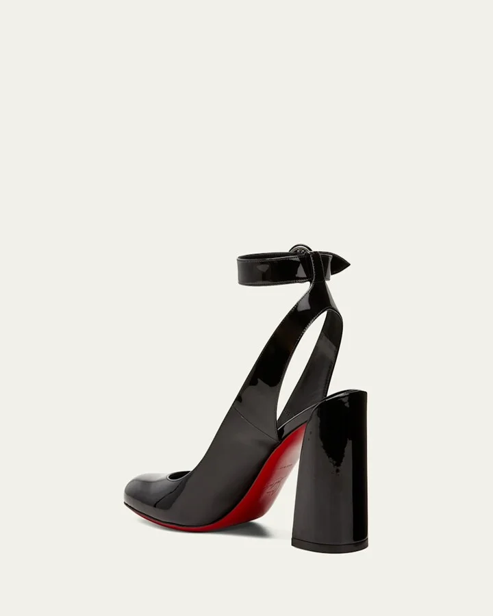 Miss Sab Patent Red Sole Pumps - Image 2