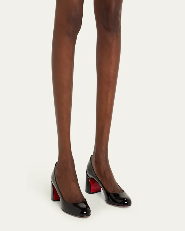 Miss Sab Patent Red Sole Pumps - Image 4
